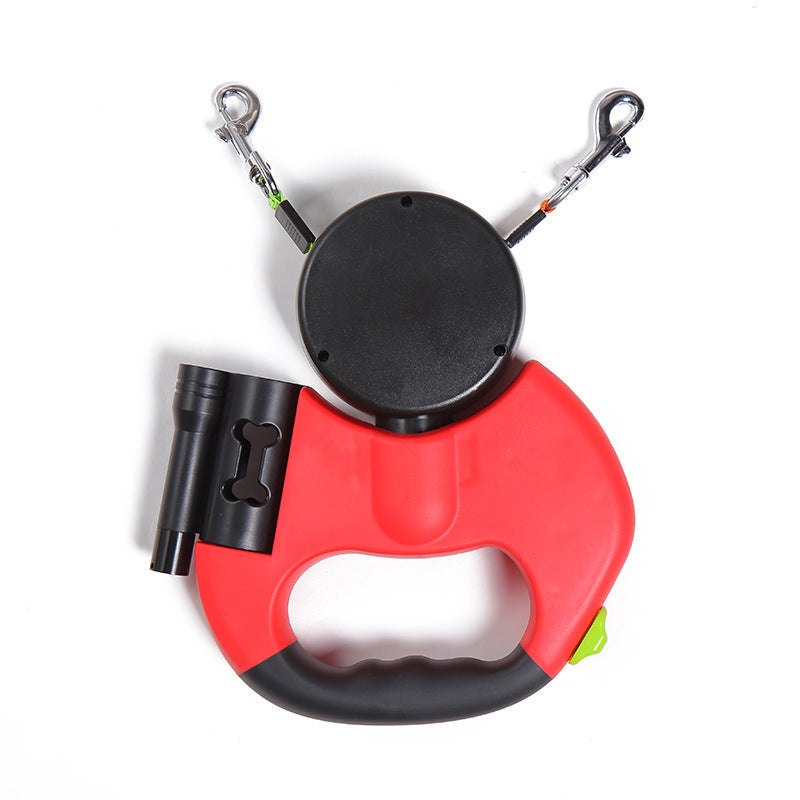 TangleFree™ – Retractable Dual Dog Leash for Small Pets